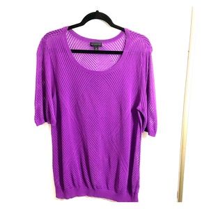 Worthington Size XL Purple See Through Blouse